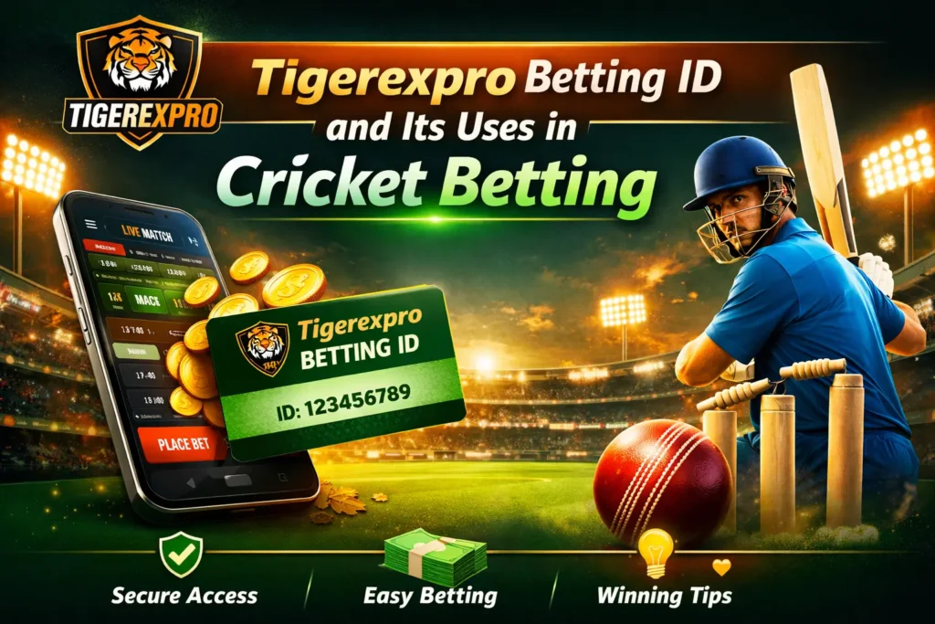 Tigerexpro Betting ID and its uses in cricket betting platform with live match interface